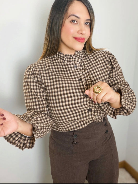 Camisa Vicky Marrón