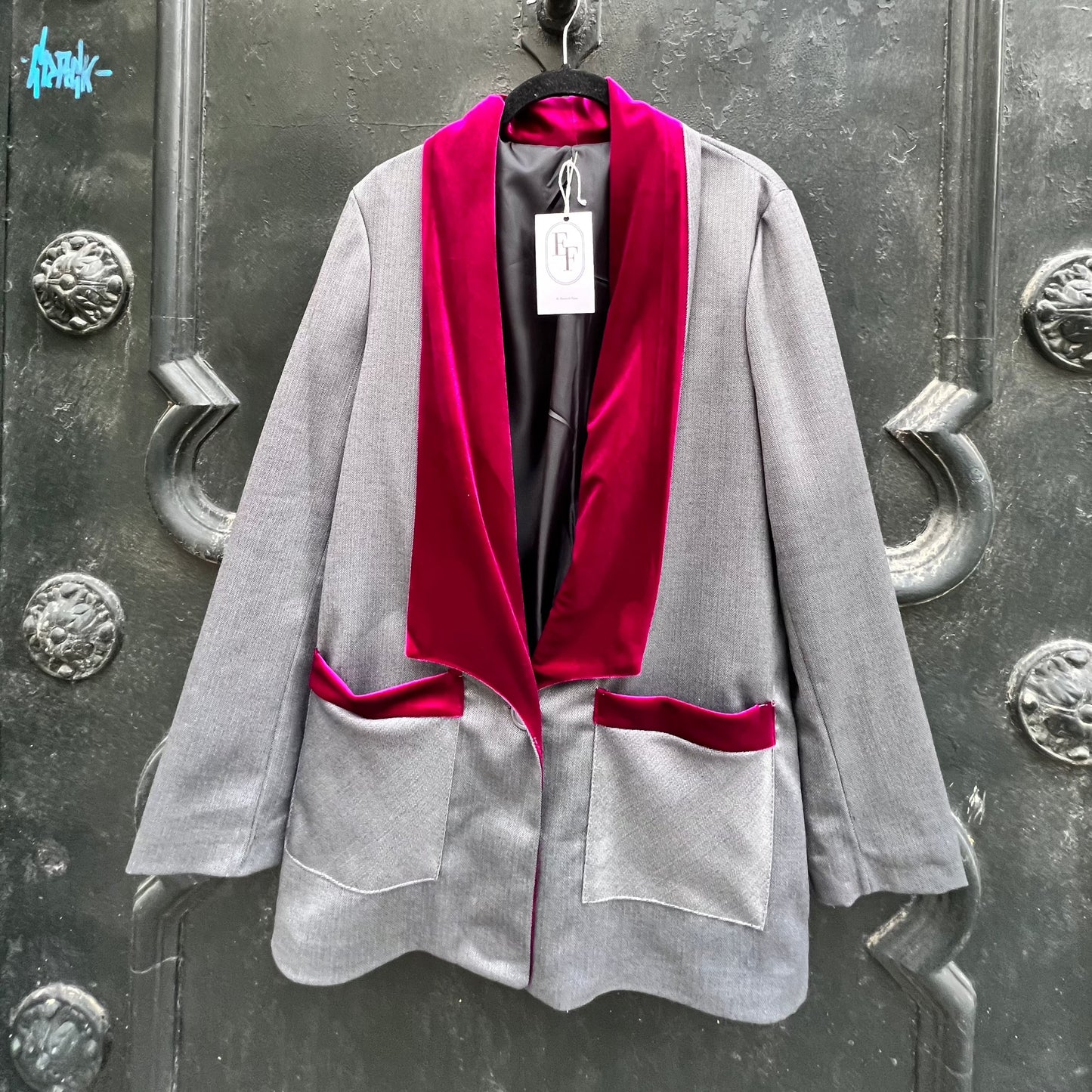 Chaqueta Blazer Solapa Terciopelo