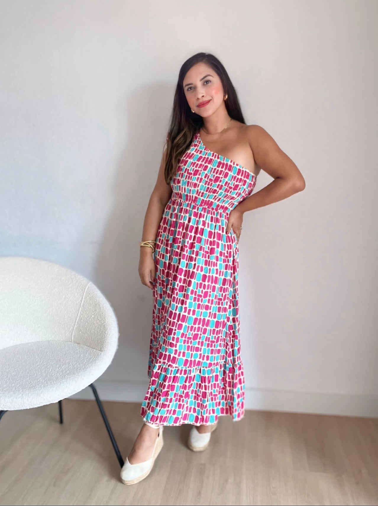 Vestido escote hombro