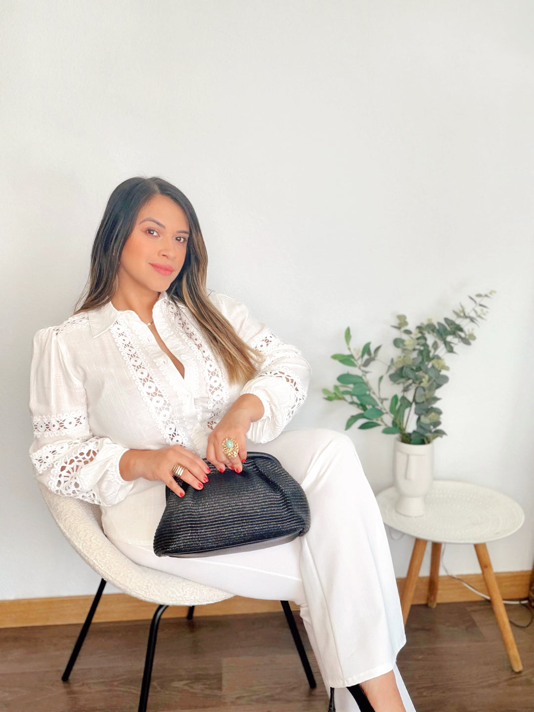 Camisa Blanca Bordada