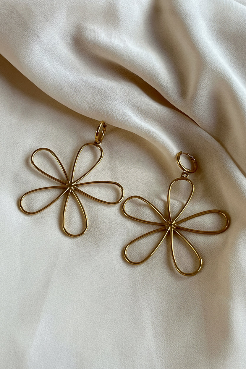 Pendientes Flor Dorada