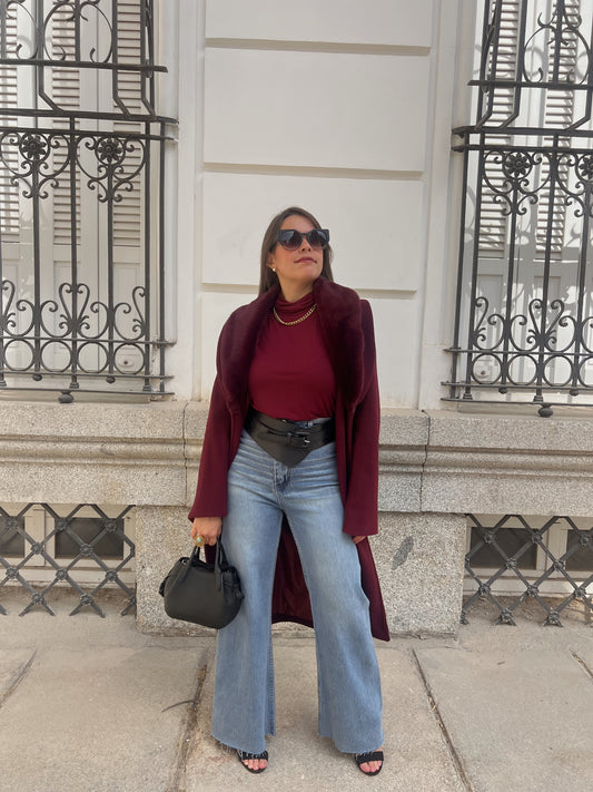 Abrigo de Paño Autumn Burgund