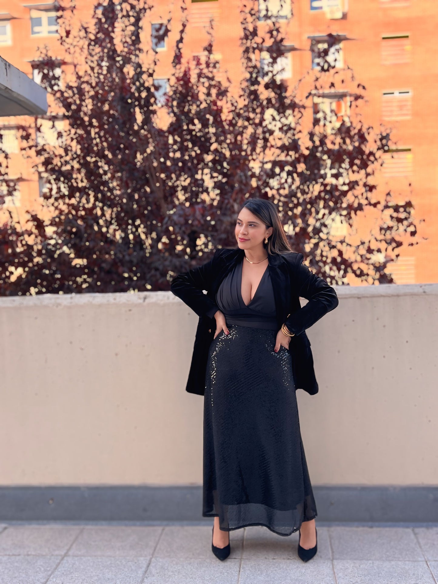 Falda de lentejuelas