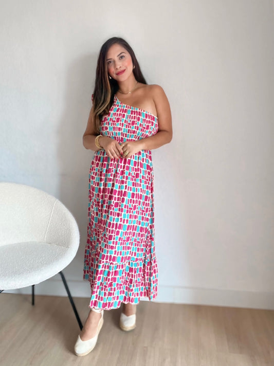 Vestido escote hombro