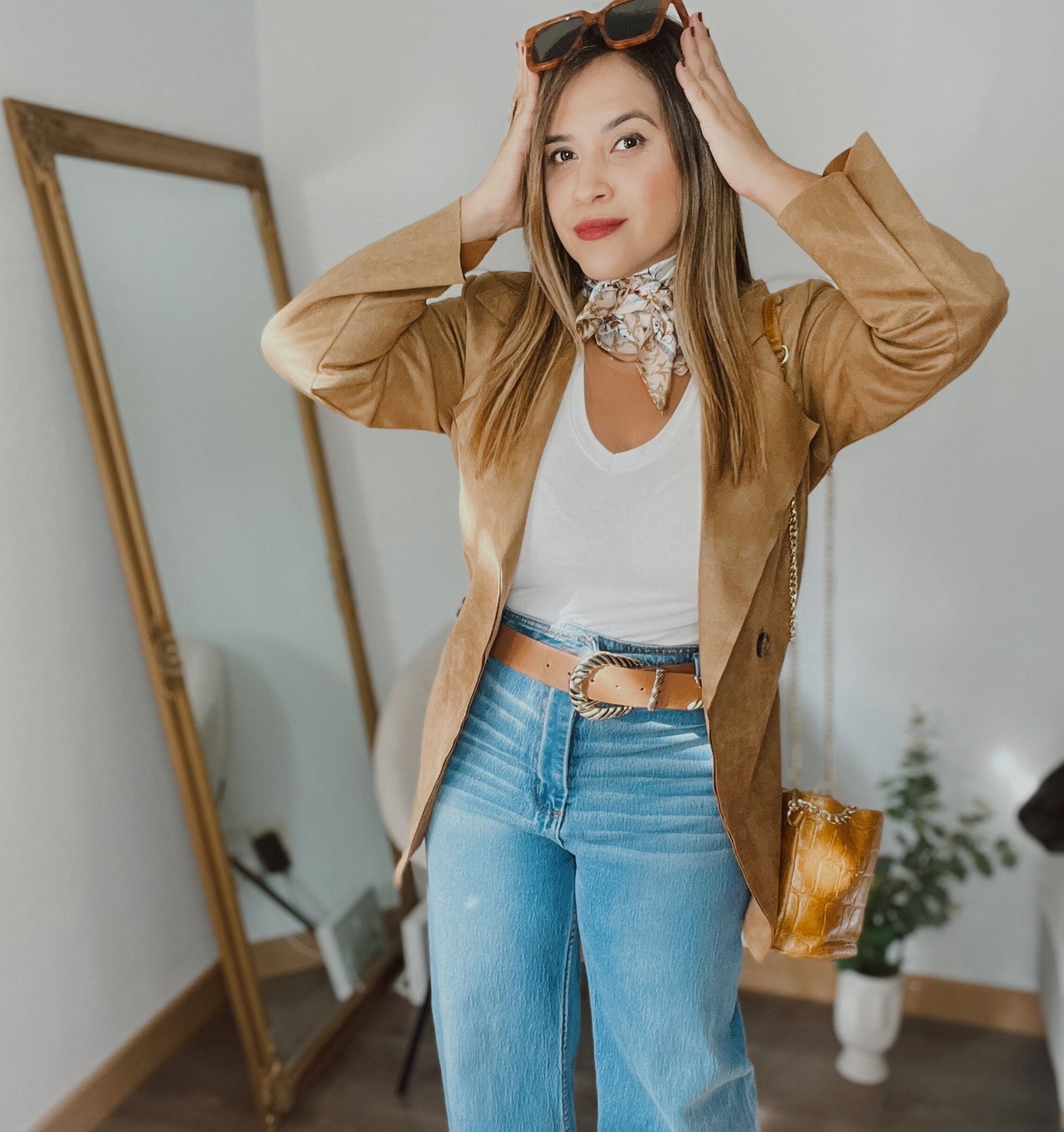 Chaqueta de antelina