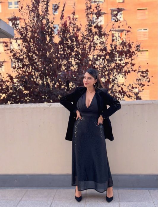 Falda de lentejuelas