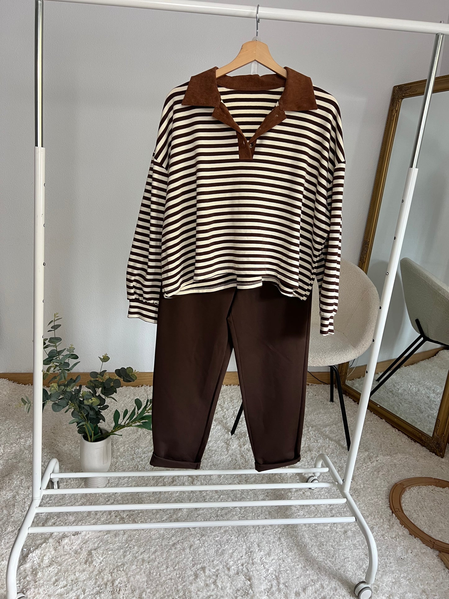 Jersey Rayas Caramelo