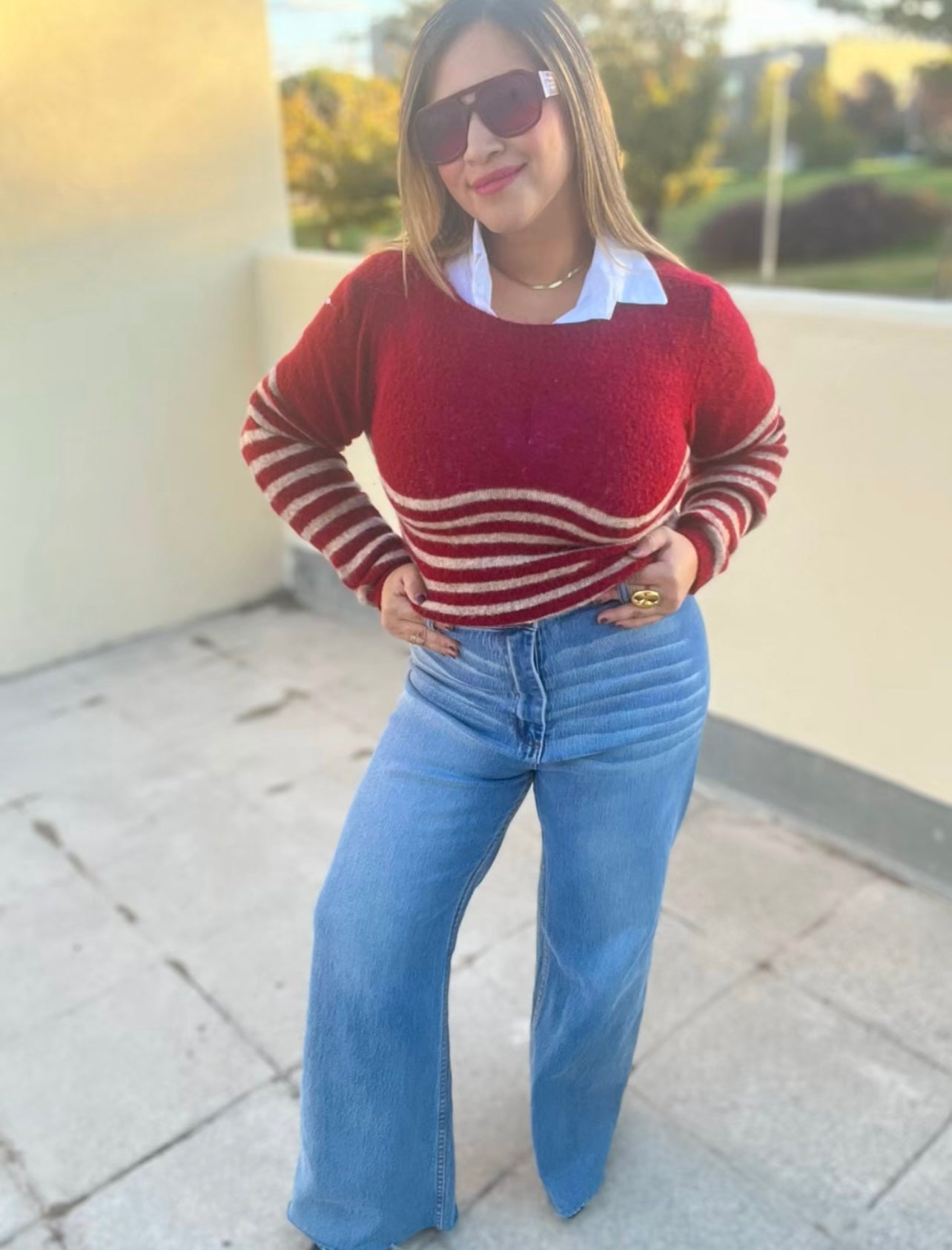 Jersey Rayas burdeos