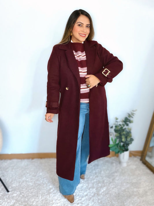 Abrigo de Paño Burdeos