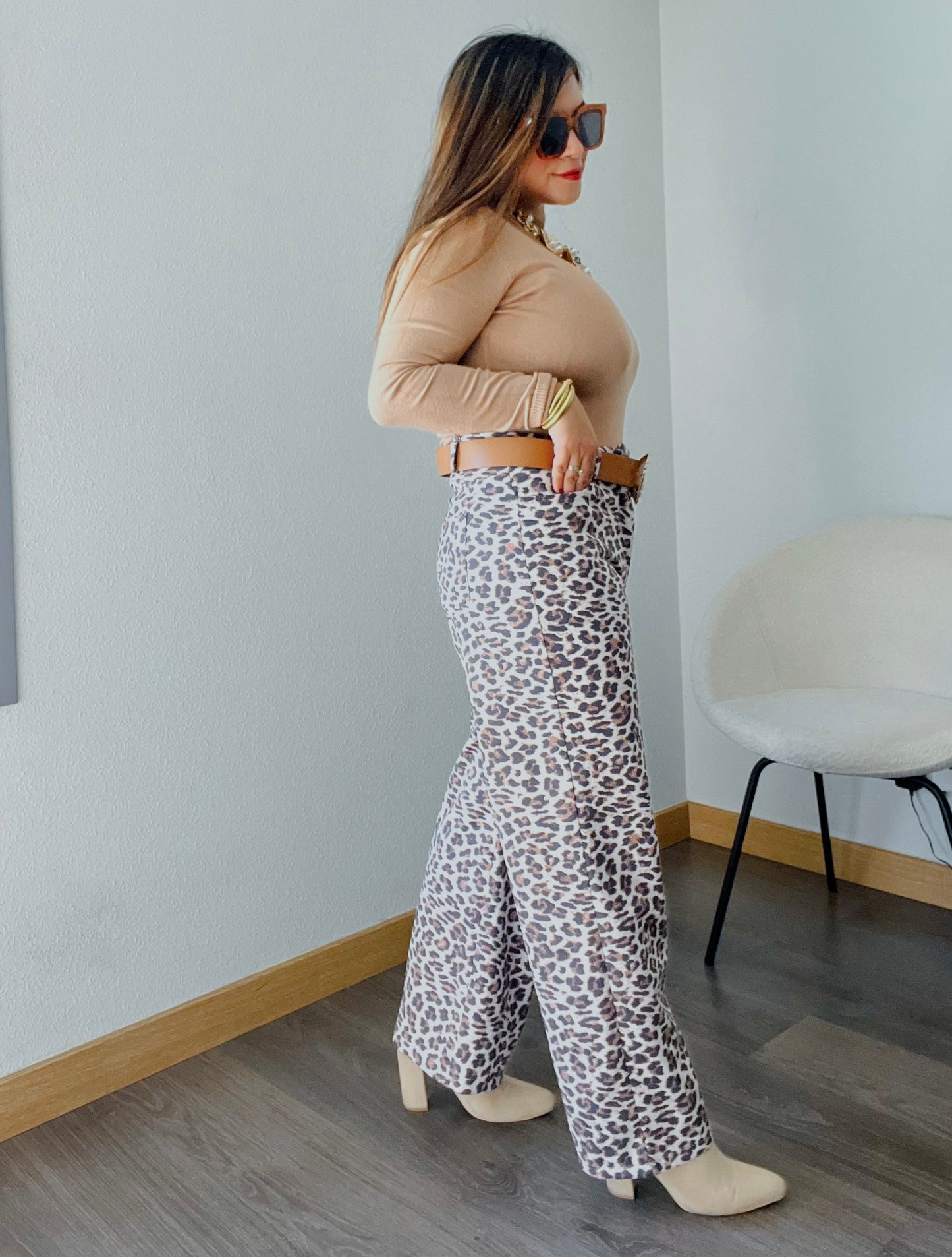 Pantalón de Antelina en Animal Print