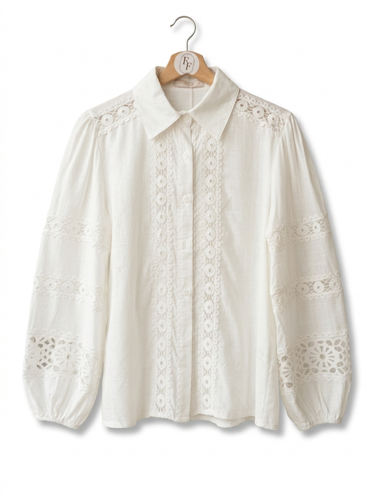 Camisa Blanca Bordada