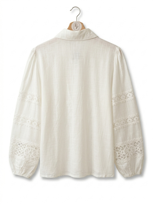 Camisa Blanca Bordada