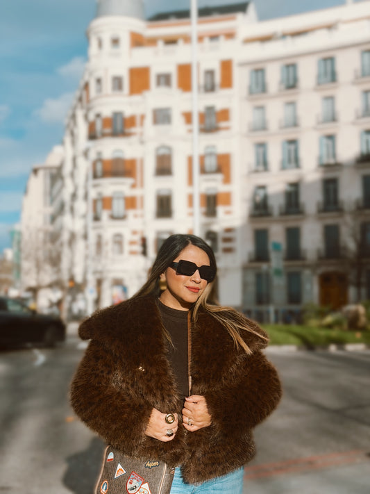 Abrigo de pelo Marrón
