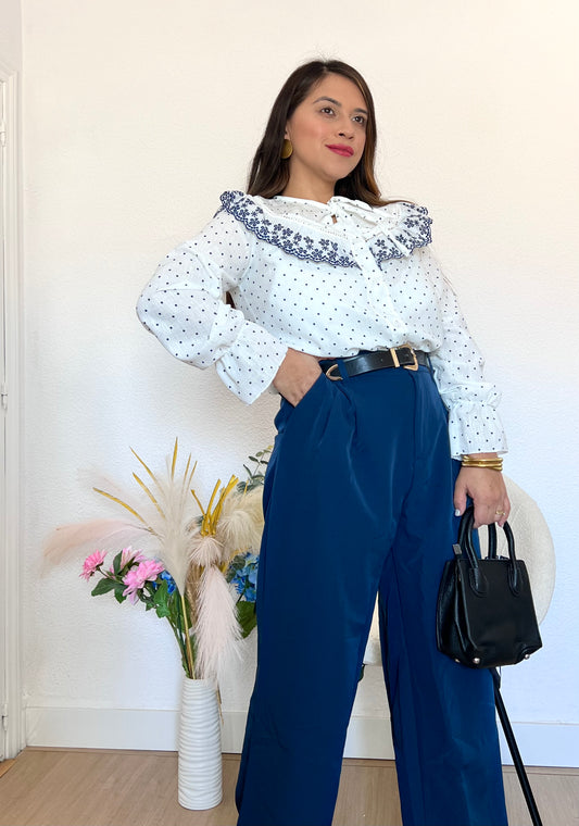 Pantalón Azul Pinzas