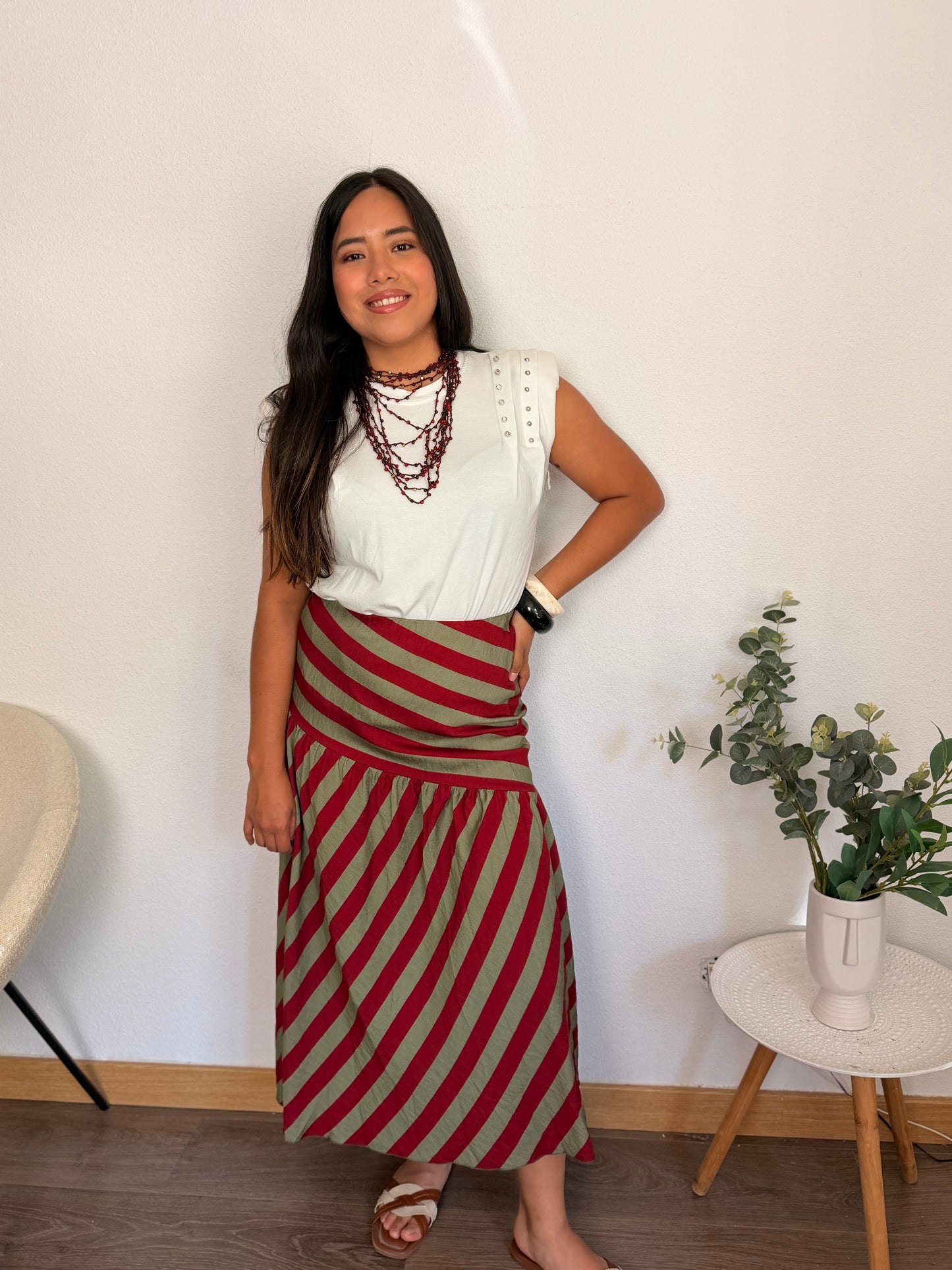 Falda Olivia verde