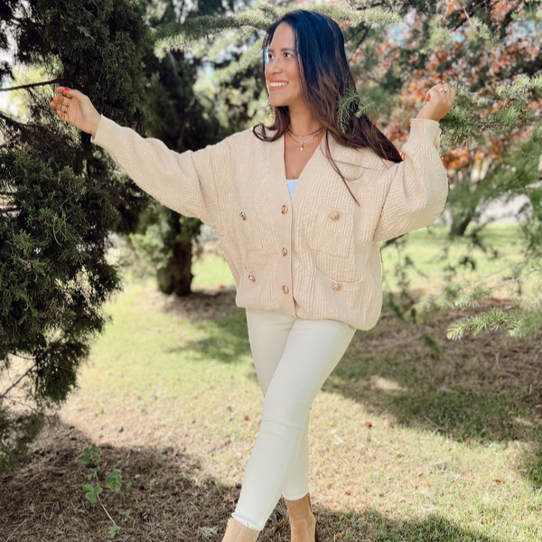 Maxi Cárdigan Beige