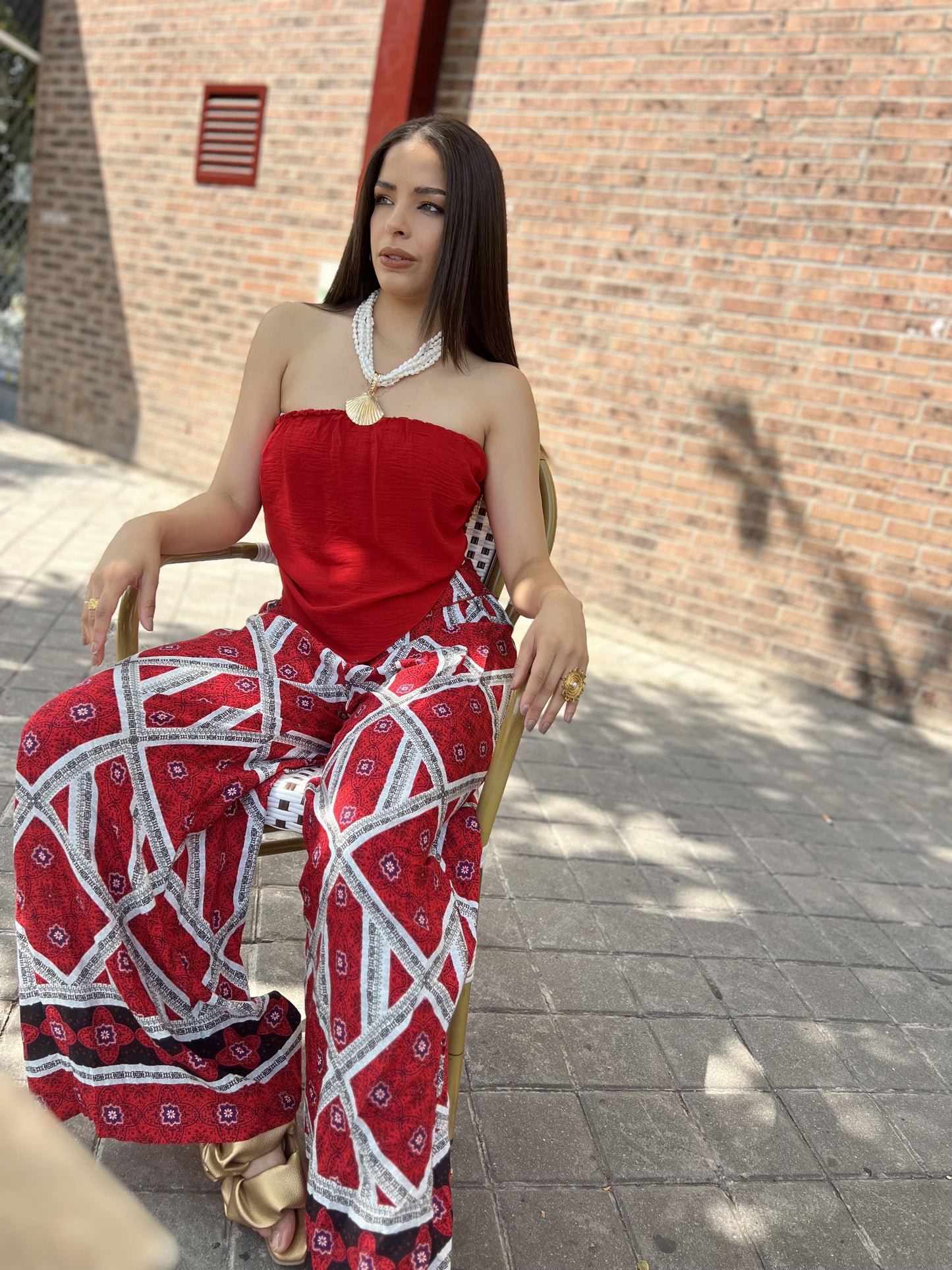 Top rojo verano