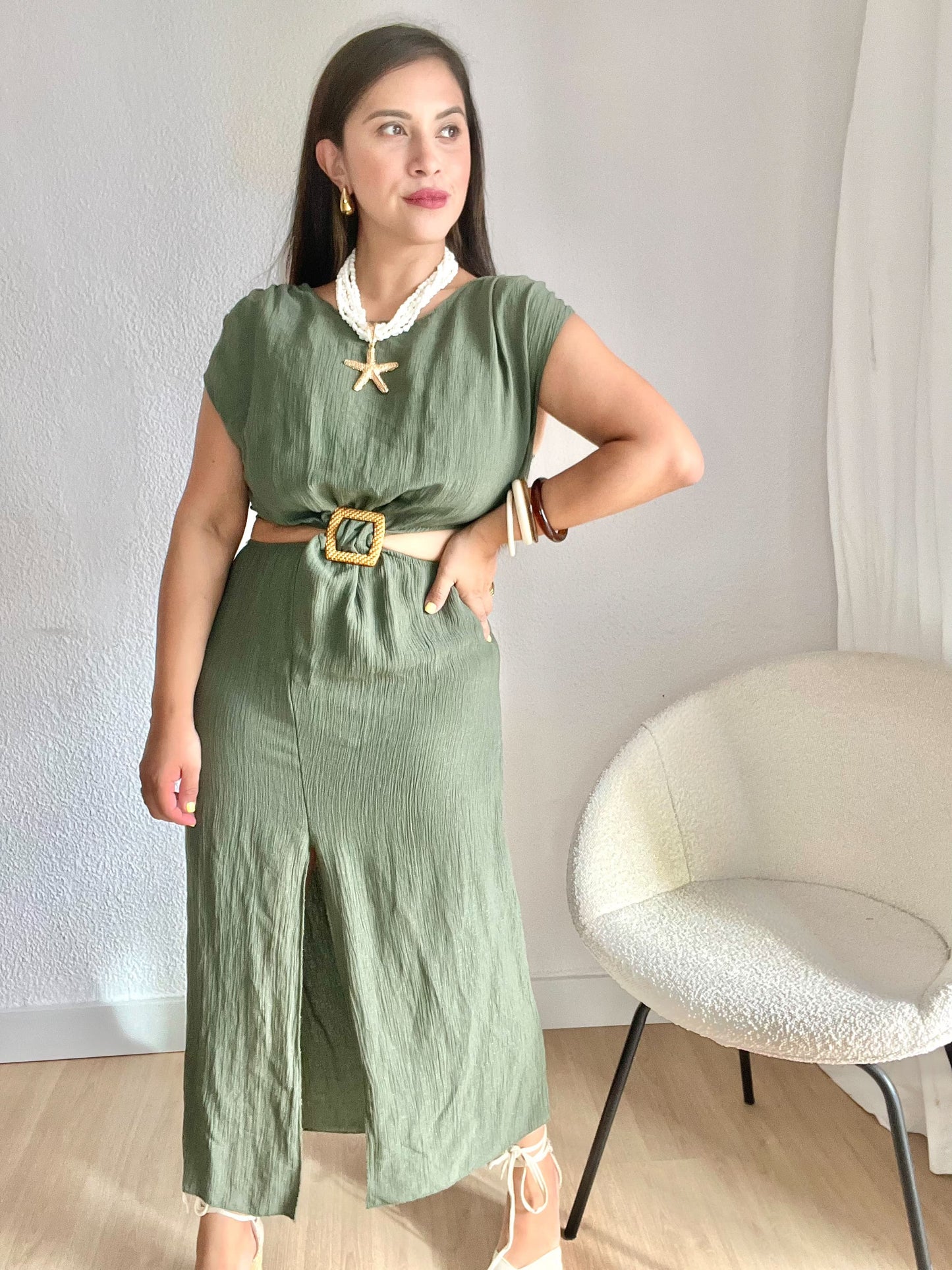 vestido verde verano