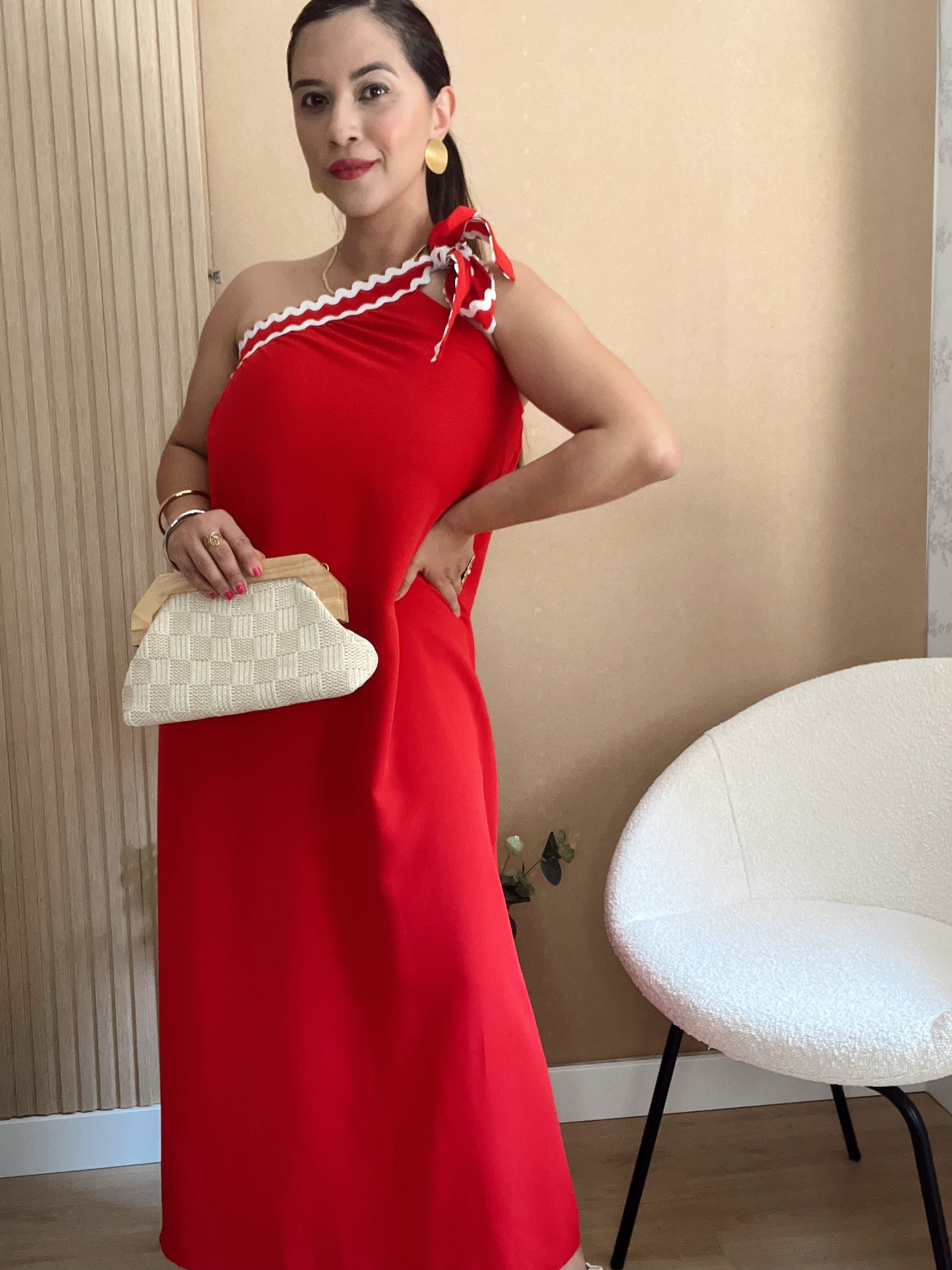 Vestido rojo largo de verano – EF online boutique