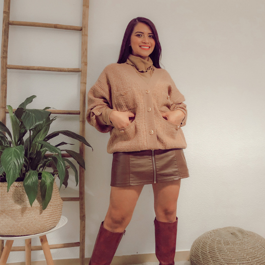 Maxi Cárdigan Beige