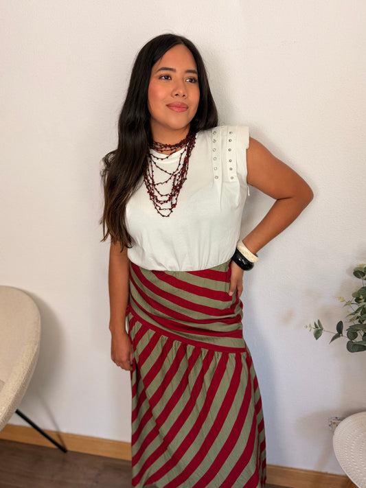 Falda Olivia verde
