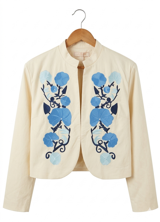 Chaqueta Flor azul