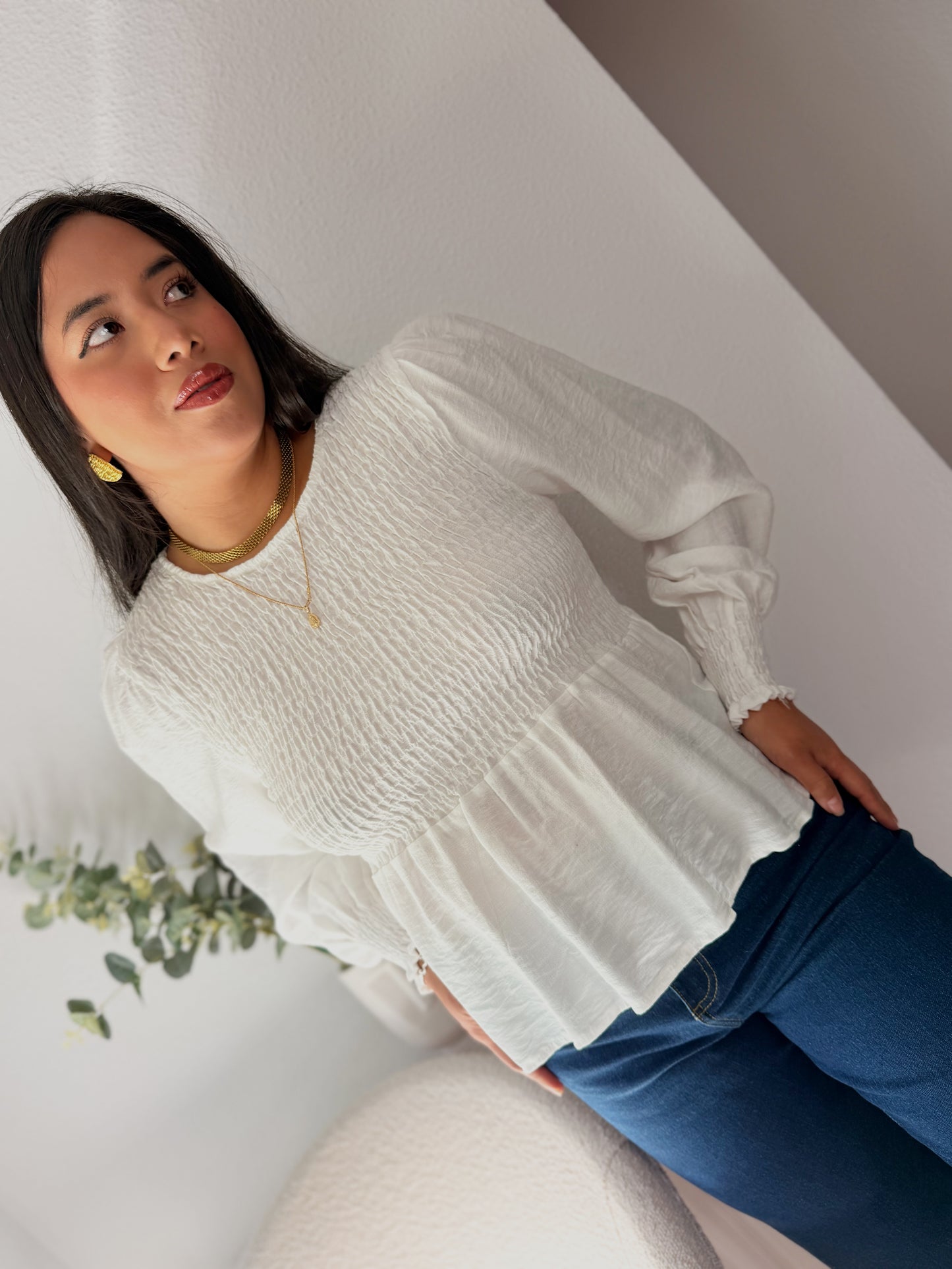 Blusa Blanca nido