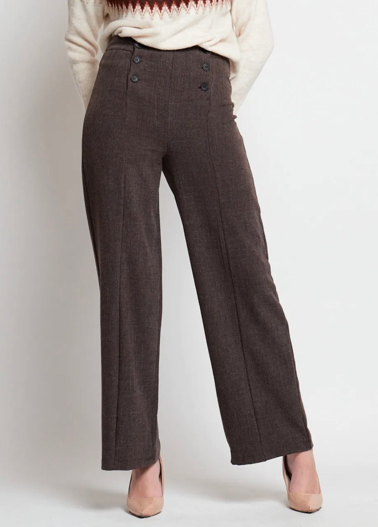 Pantalón Sastre Marrón Chocolate