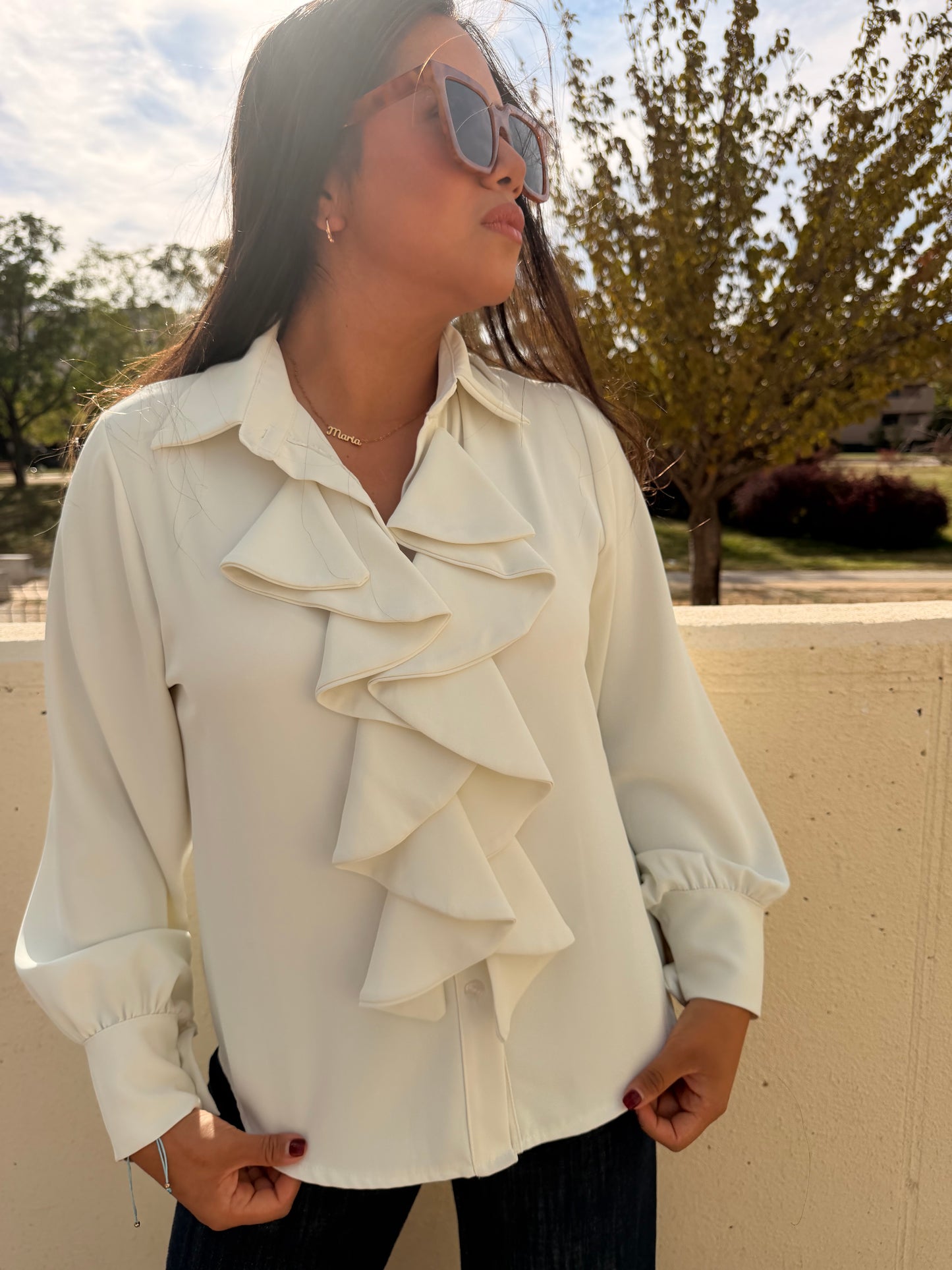 Blusa Romántica con Volantes