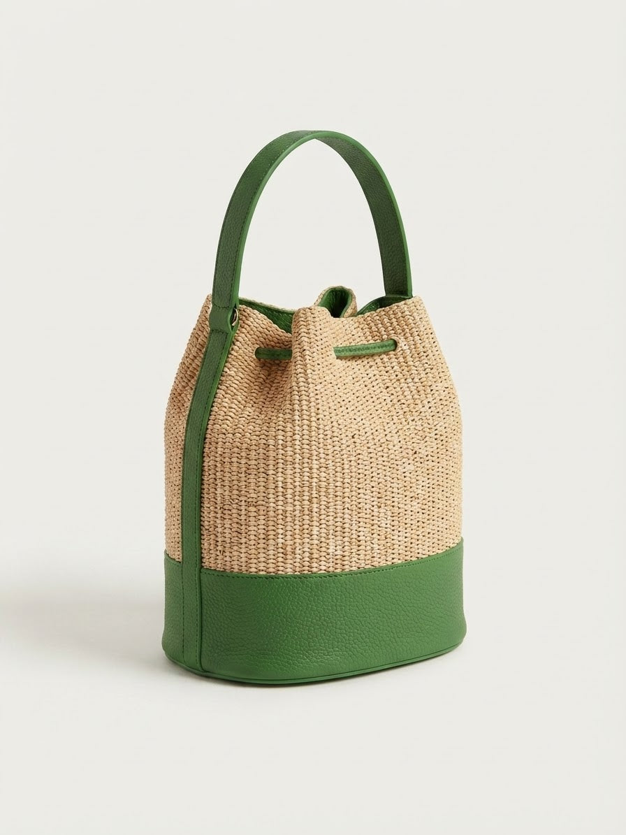 Bolso de Rafia y Piel