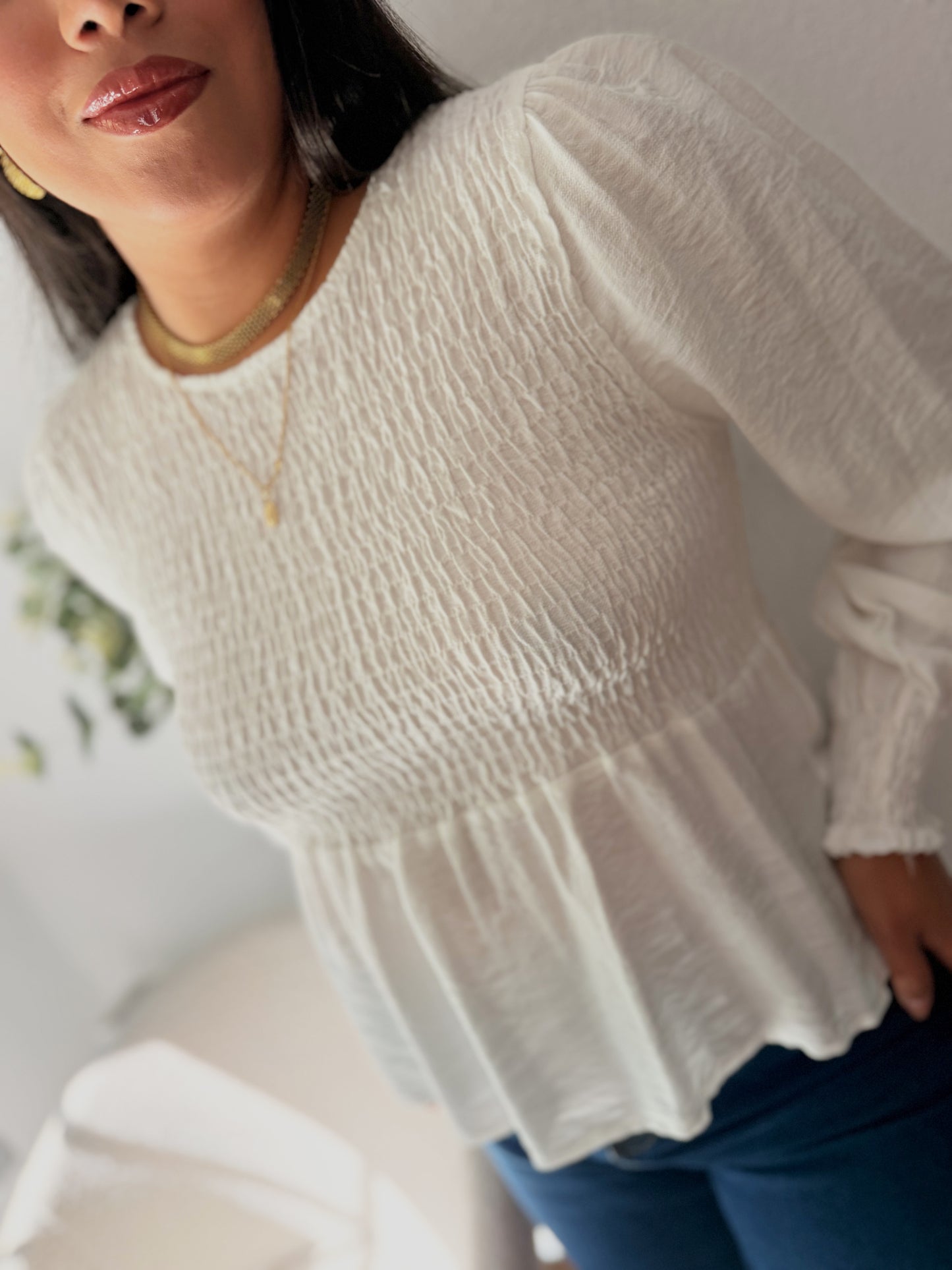 Blusa Blanca nido