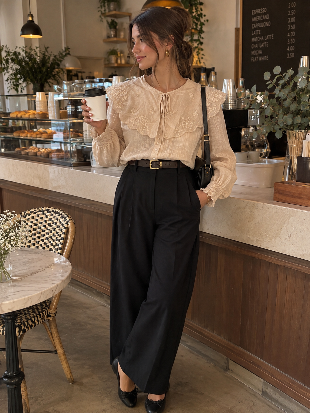 Blusa Bordada beige