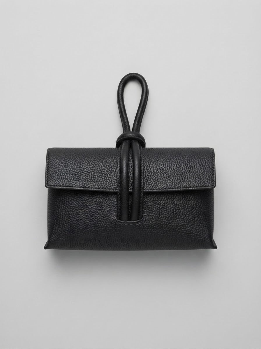 Bolso de mano de piel
