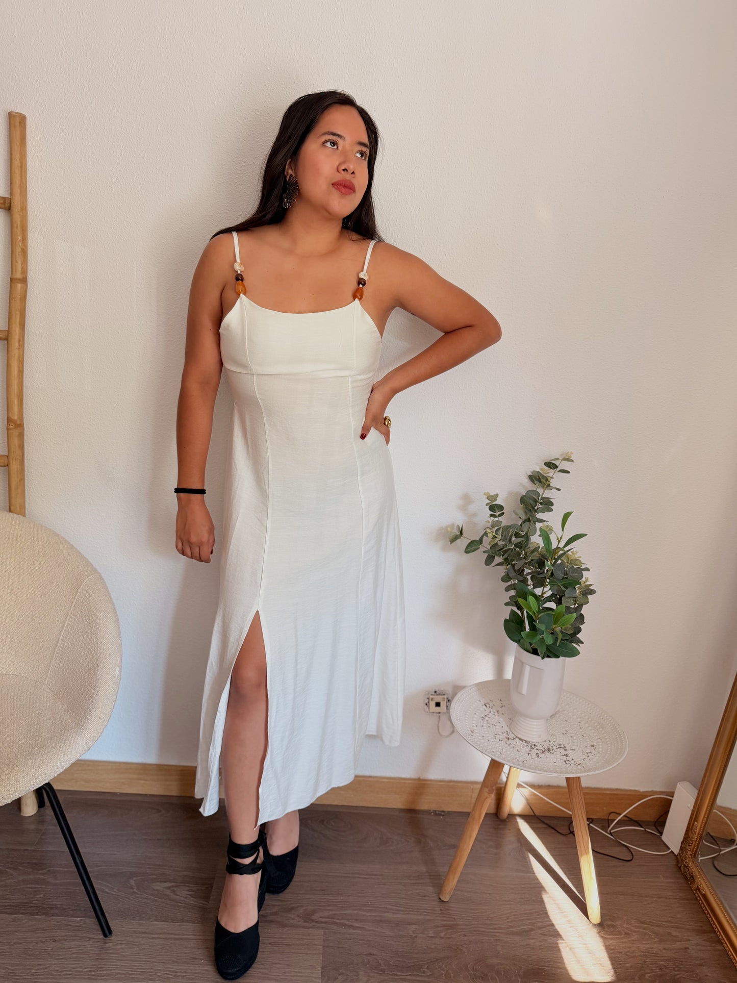 Vestido tiras blanco