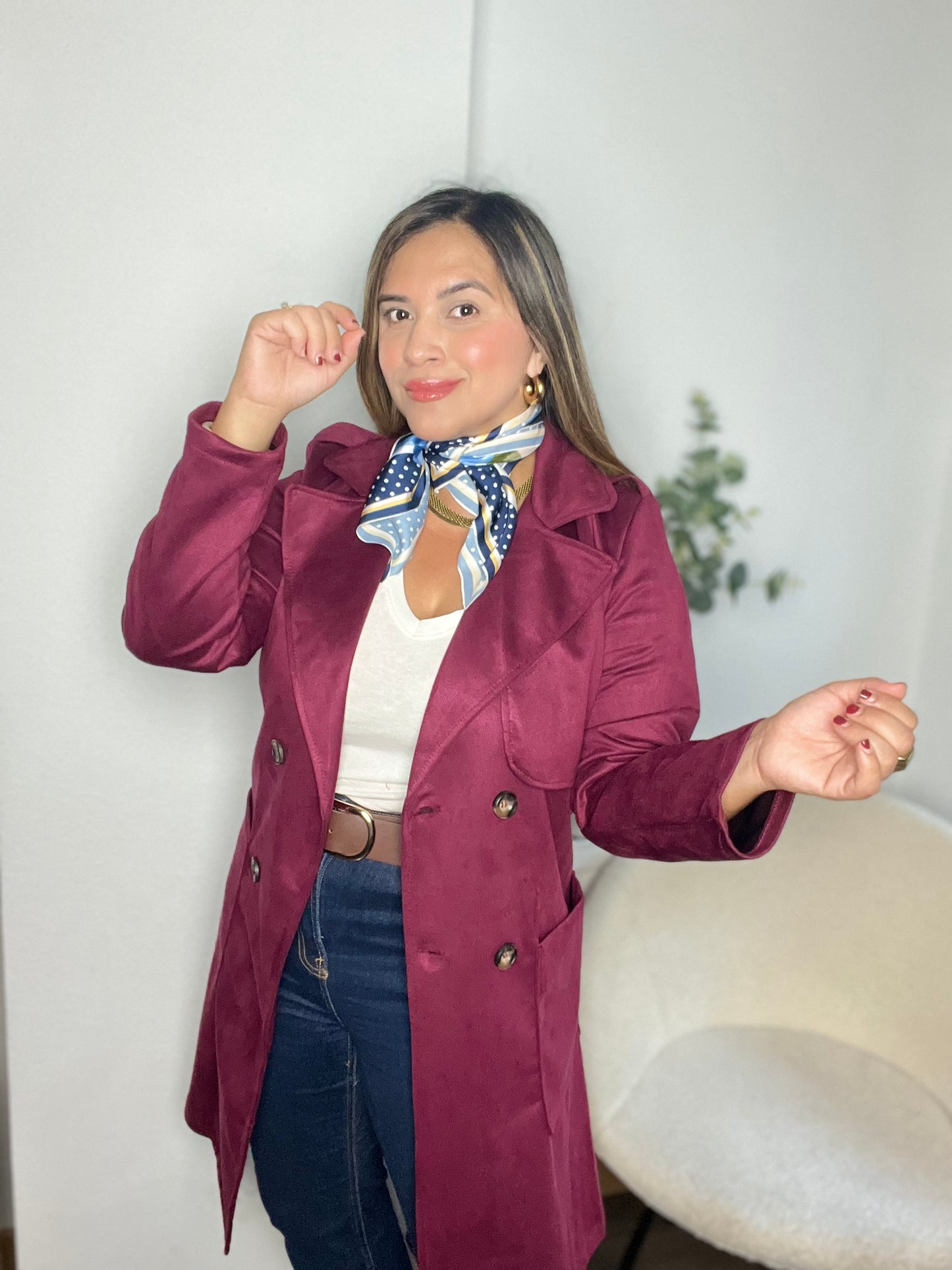 Abrigo antelina Burdeos