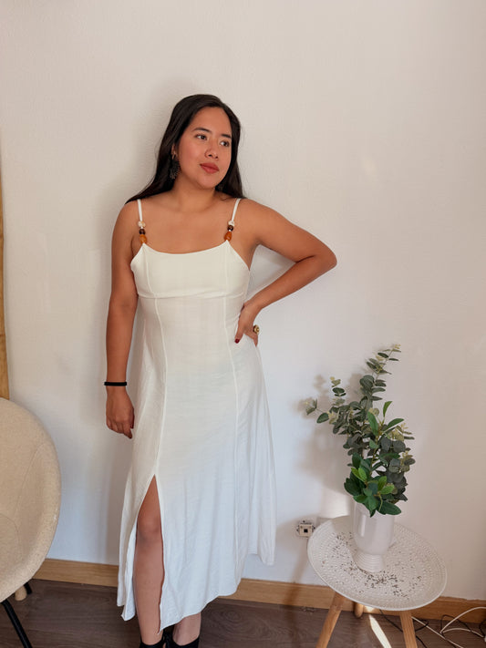 Vestido tiras blanco
