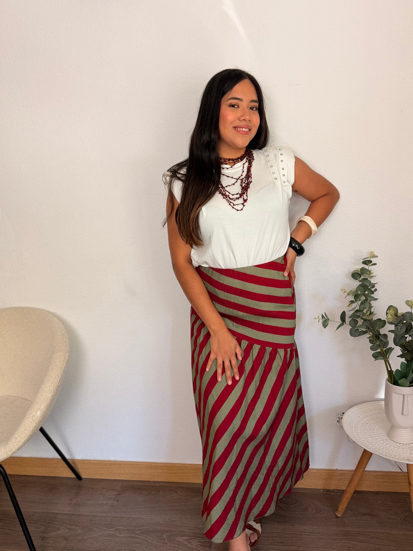 Falda Olivia verde