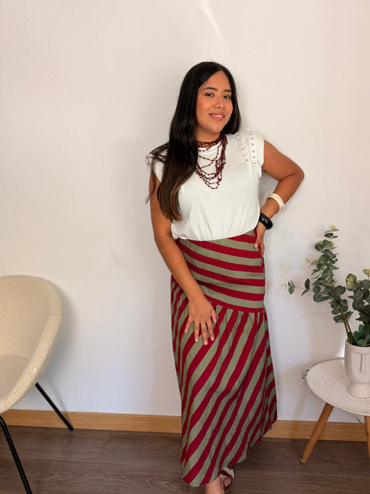 Falda Olivia verde
