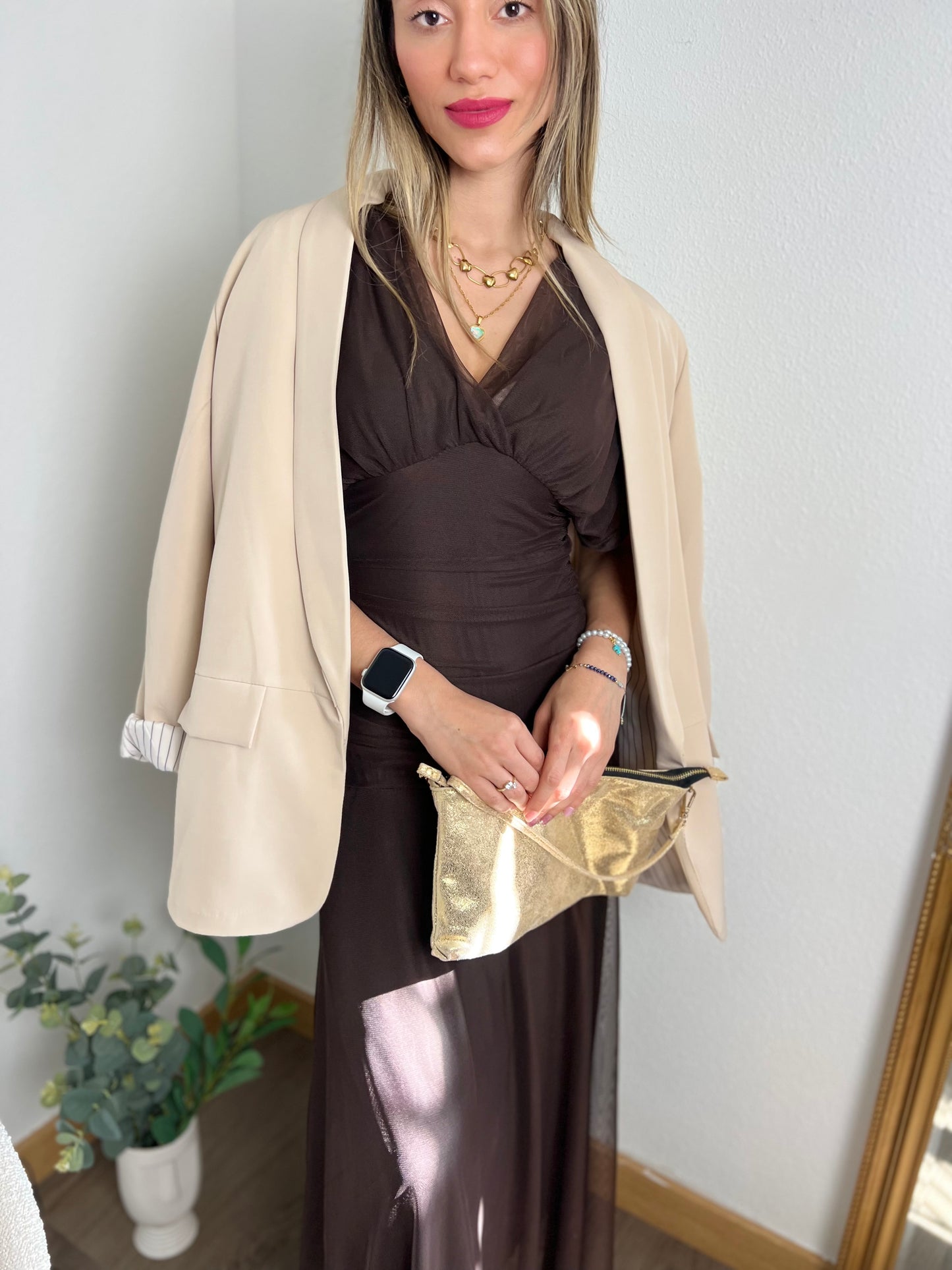 Vestido Marrón tul