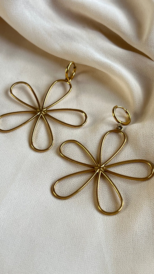 Pendientes Flor Dorada