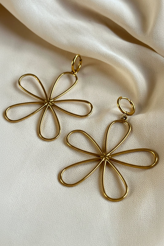 Pendientes Flor Dorada
