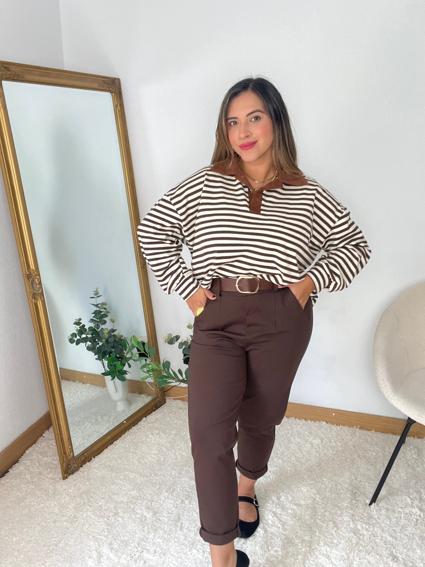 Jersey Rayas Caramelo