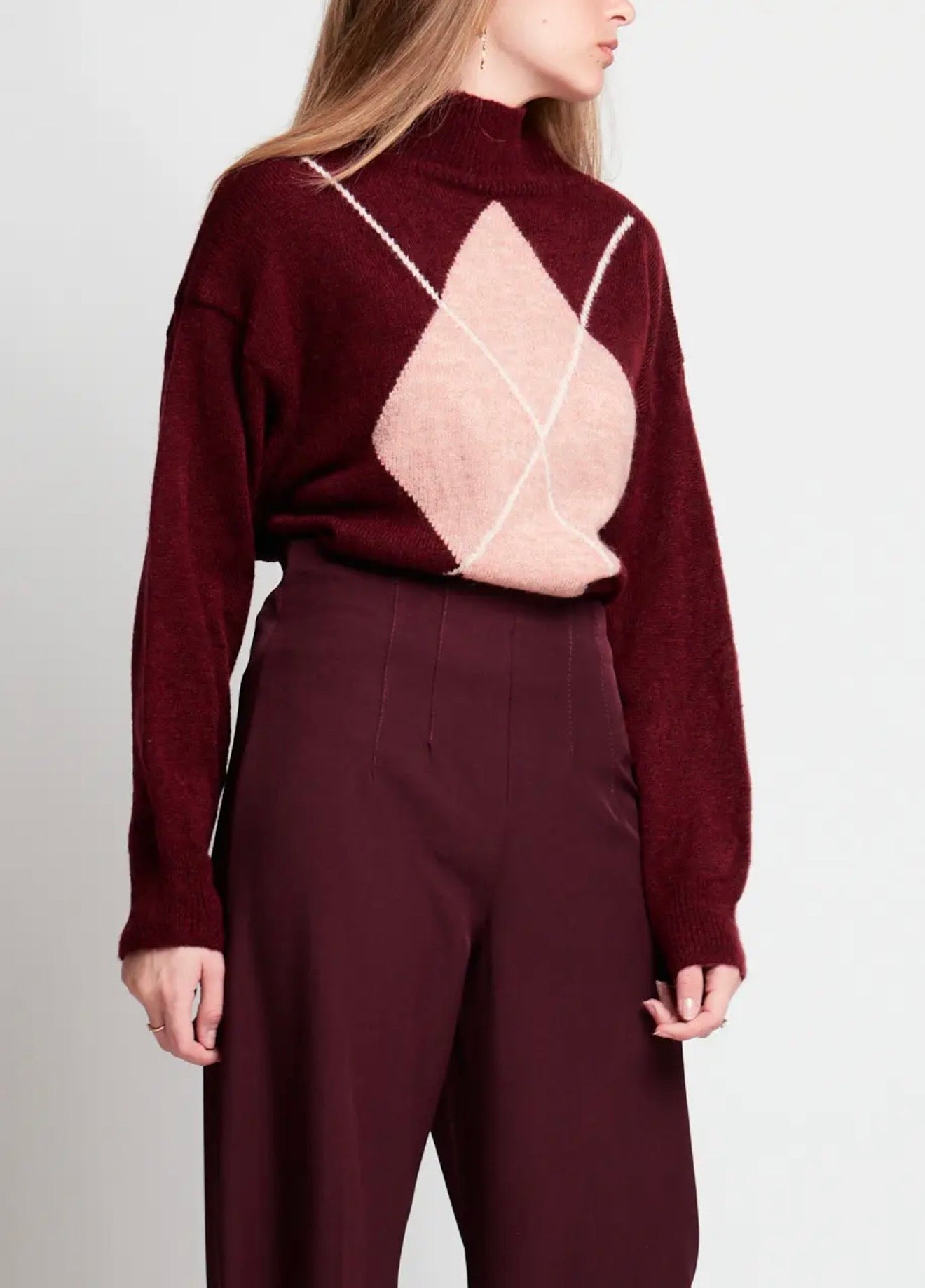 Jersey Rombo Burdeos