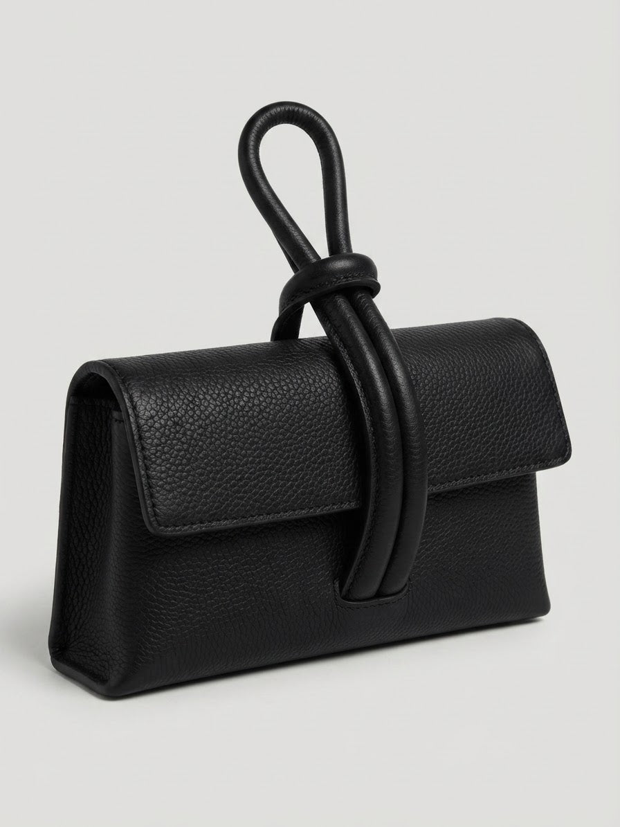 Bolso de mano de piel