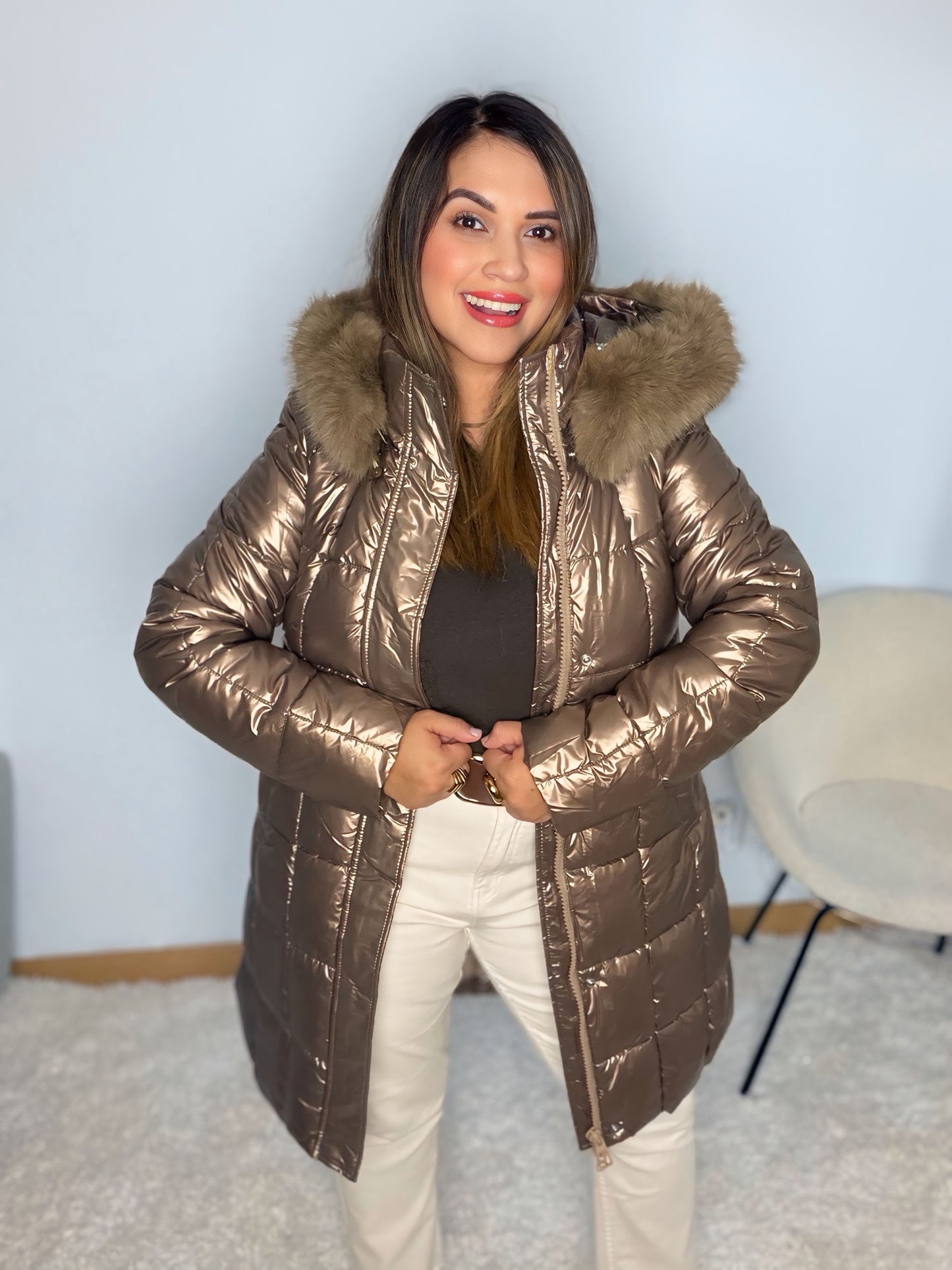 Abrigo  acolchado con capucha
