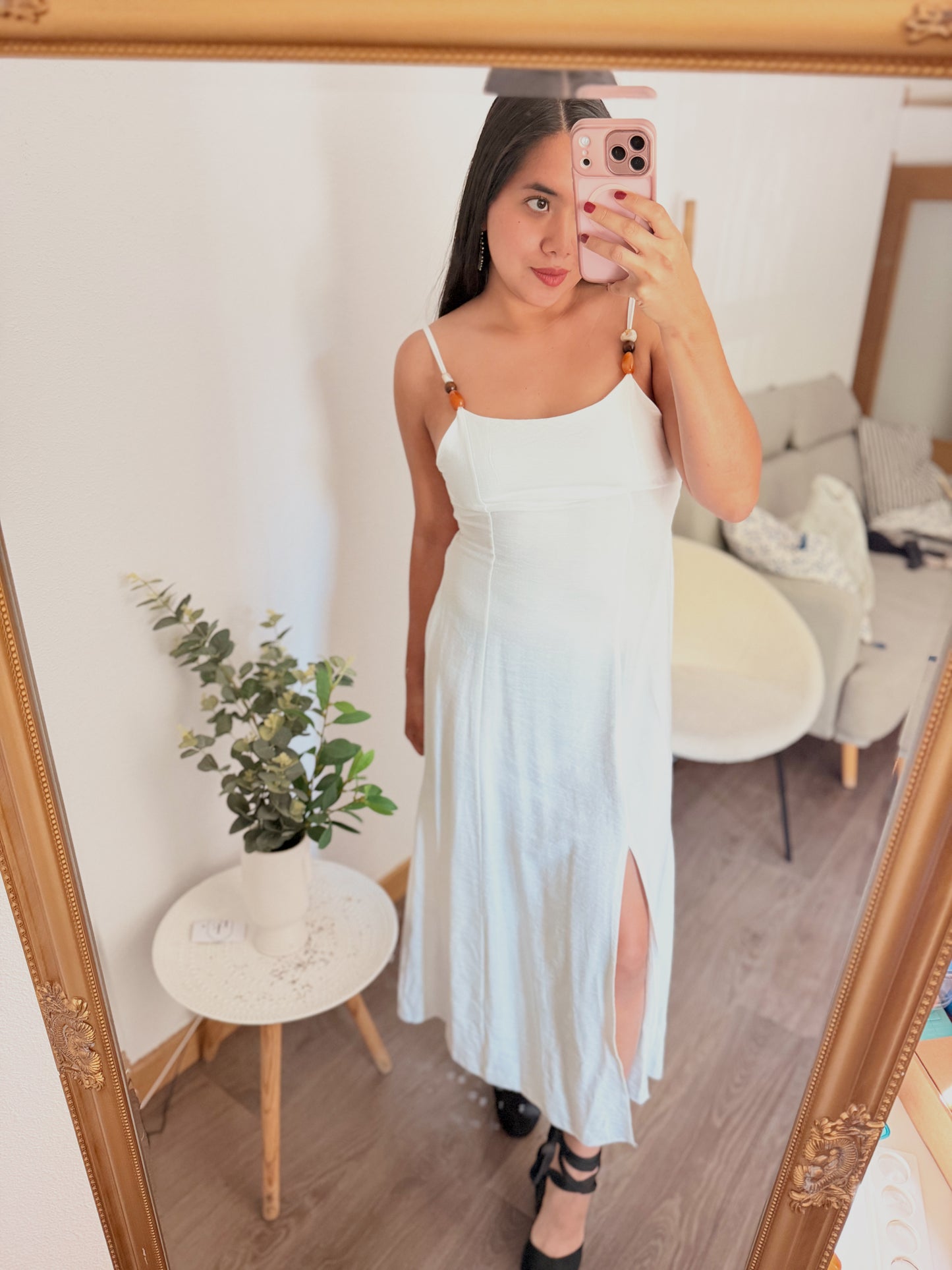 Vestido tiras blanco