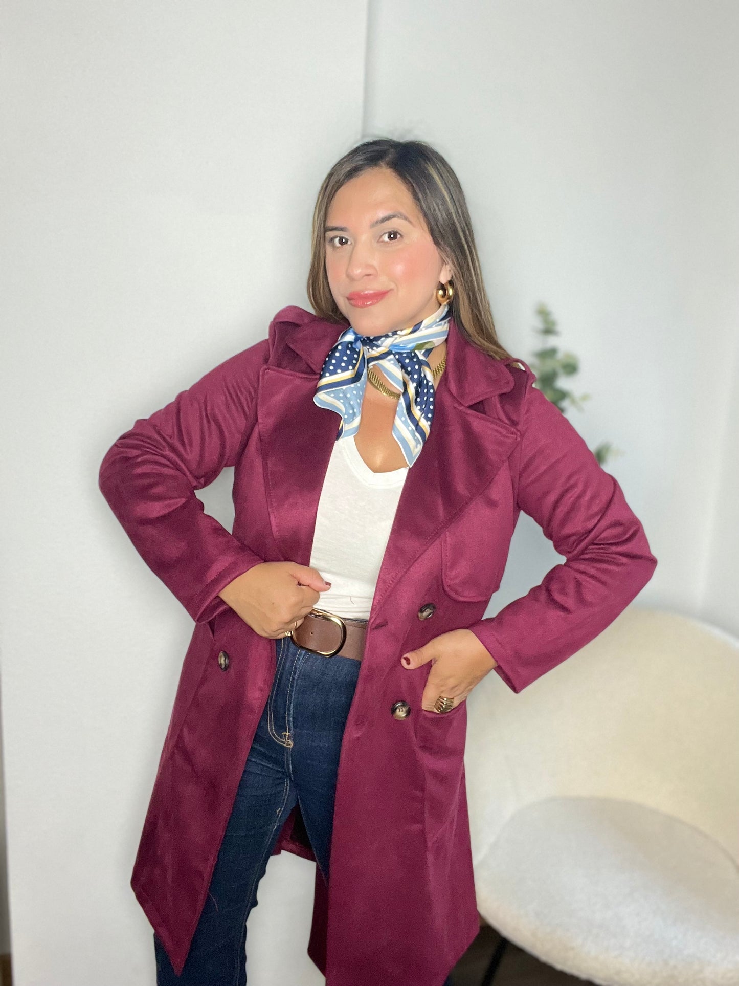 Abrigo antelina Burdeos