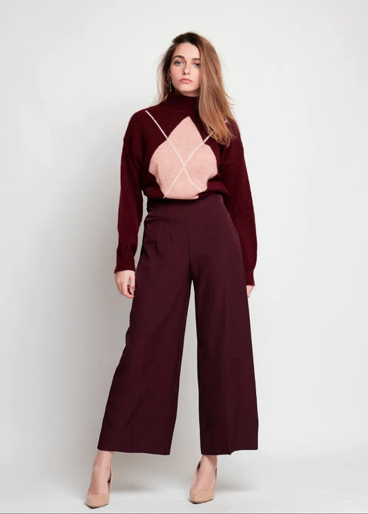 Jersey Rombo Burdeos