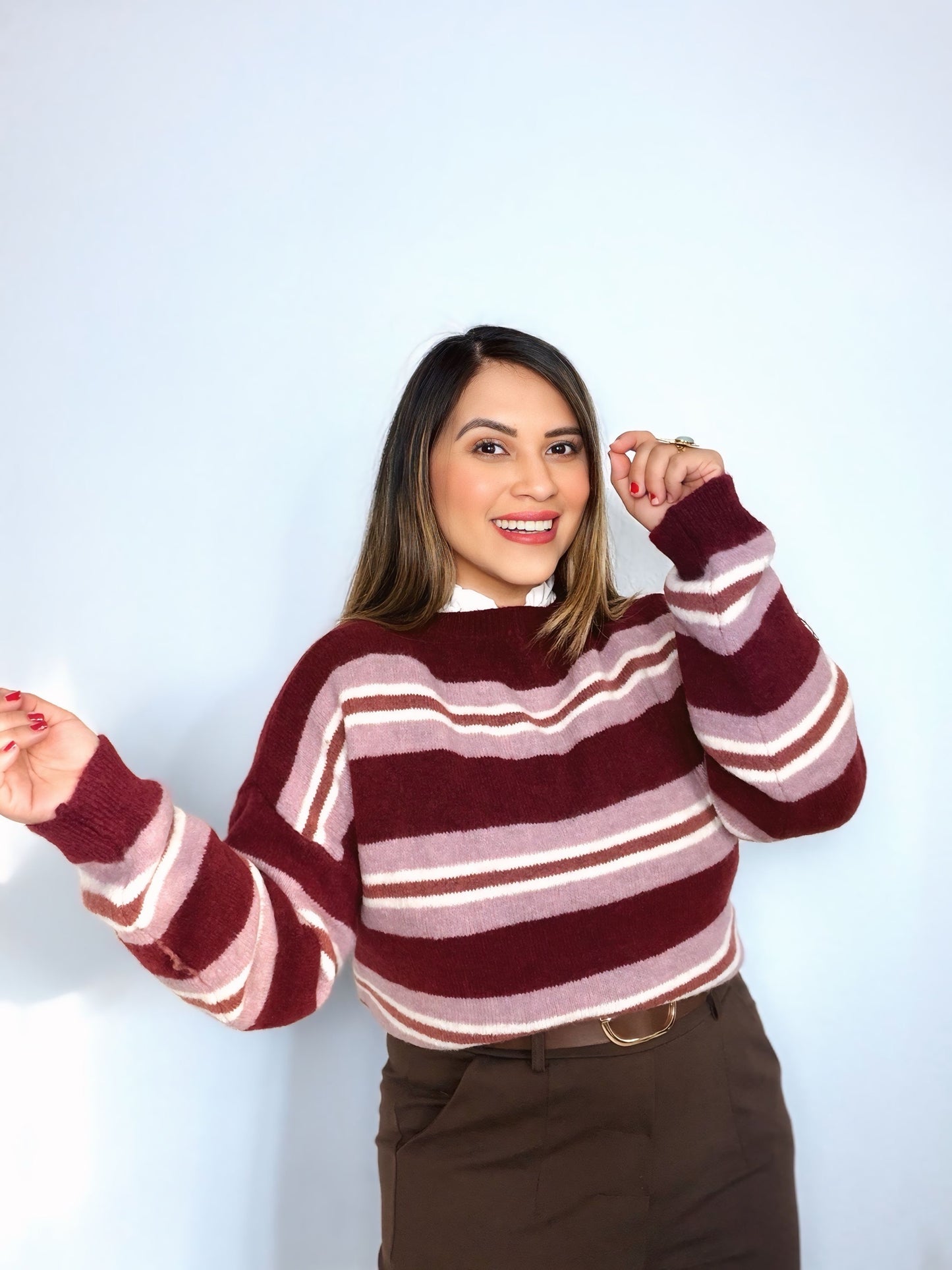 Jersey punto Burdeos