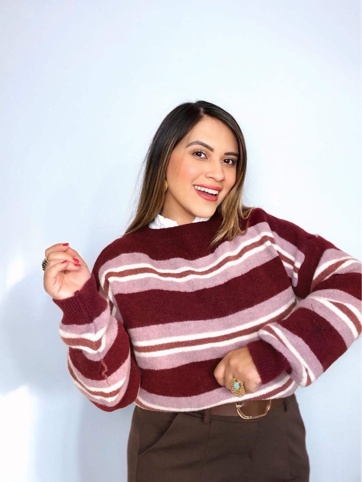 Jersey punto Burdeos